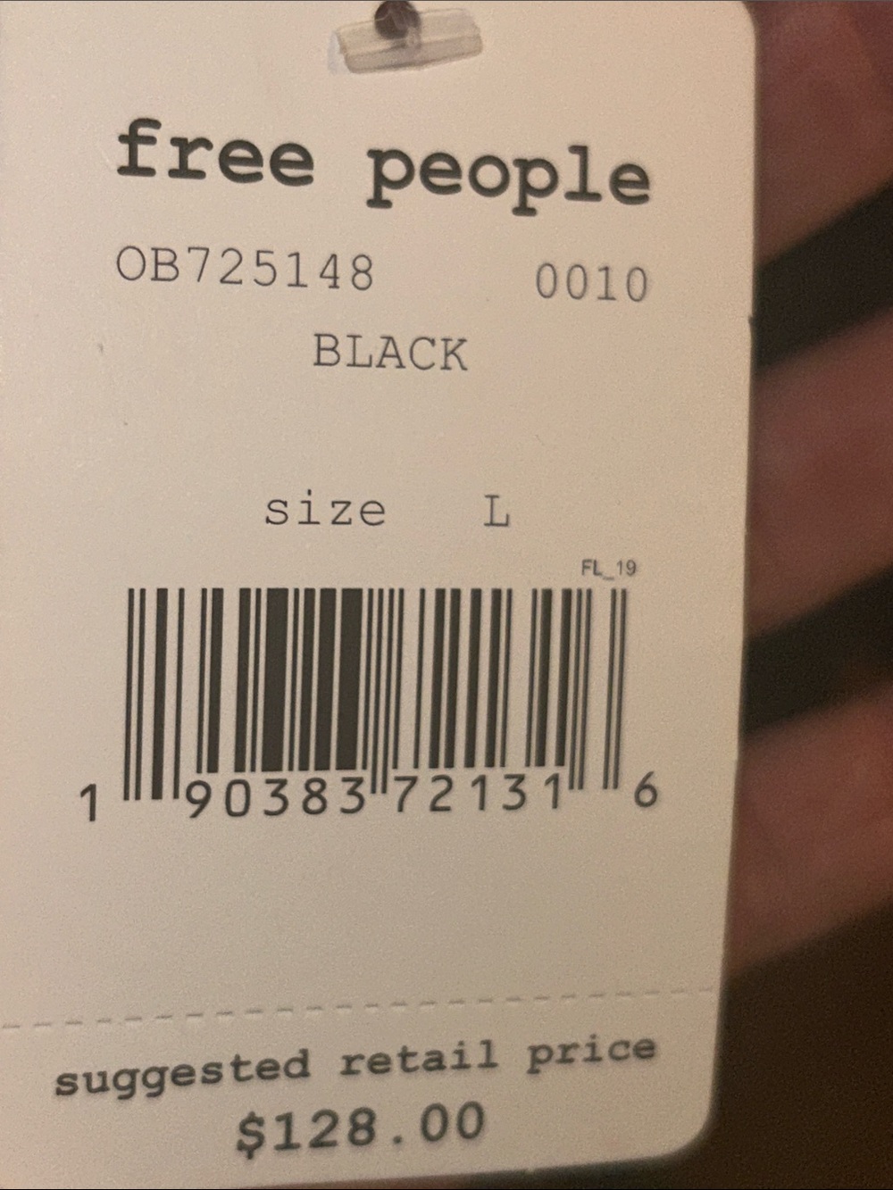 NWT Free People Black Tunic Top - Size L - Picture 6 of 6